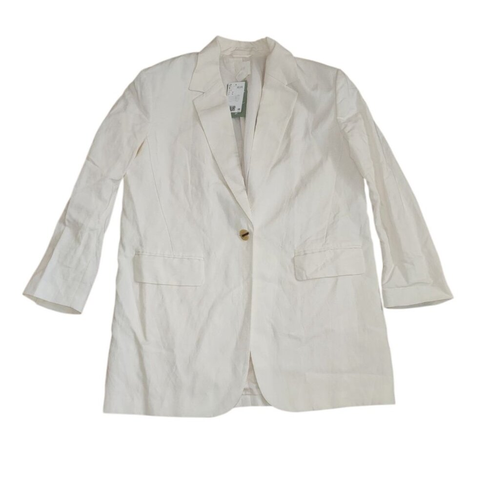 H&M Off-White Single-Button Blazer